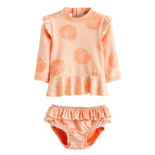 Load image into Gallery viewer, Orange Peach Sunsafe Swim 2 Piece Set (0mths-3yrs)
