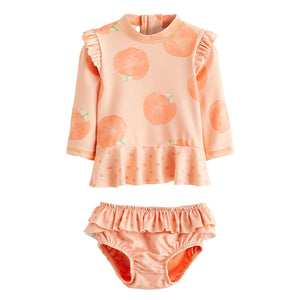 Orange Peach Sunsafe Swim 2 Piece Set (0mths-3yrs)