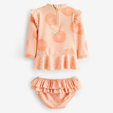 Load image into Gallery viewer, Orange Peach Sunsafe Swim 2 Piece Set (0mths-3yrs)
