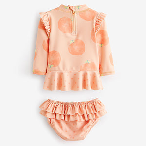 Orange Peach Sunsafe Swim 2 Piece Set (0mths-3yrs)