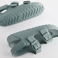 Load image into Gallery viewer, Blue Double Buckle Ankle Strap EVA Sandals
