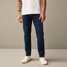 Load image into Gallery viewer, Blue Dark Slim Fit Vintage Wash Denim Jeans

