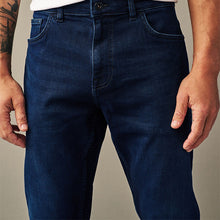 Load image into Gallery viewer, Blue Dark Slim Fit Vintage Wash Denim Jeans
