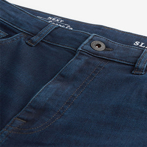 Blue Dark Slim Fit Vintage Wash Denim Jeans