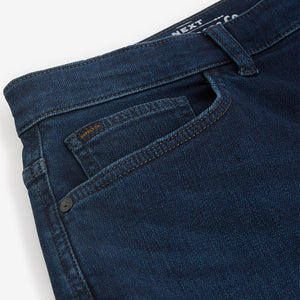 Blue Dark Slim Fit Vintage Wash Denim Jeans