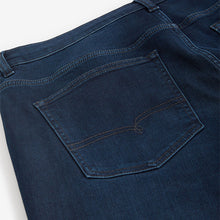 Load image into Gallery viewer, Blue Dark Slim Fit Vintage Wash Denim Jeans
