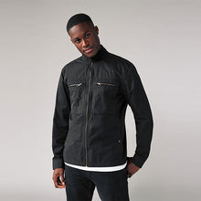 Load image into Gallery viewer, Black Shower Resistant Utility Shacket
