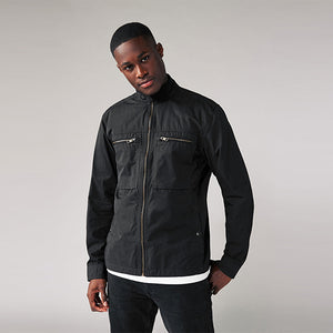 Black Shower Resistant Utility Shacket
