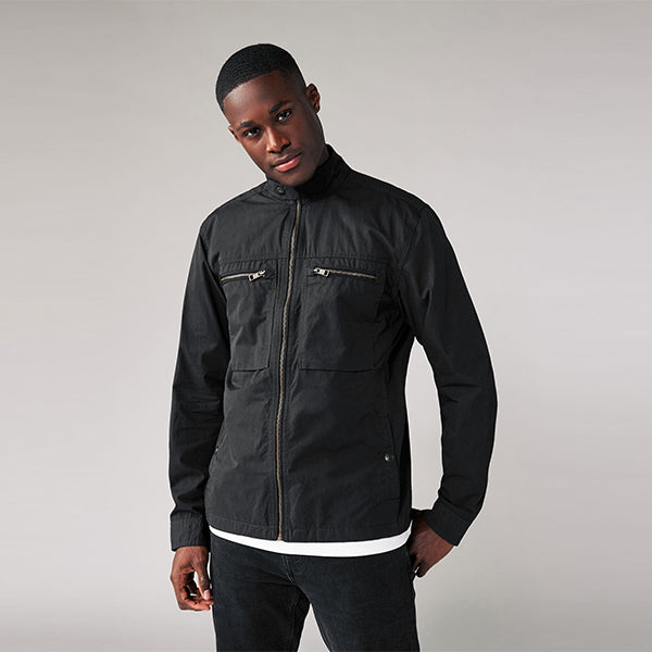 Black Shower Resistant Utility Shacket