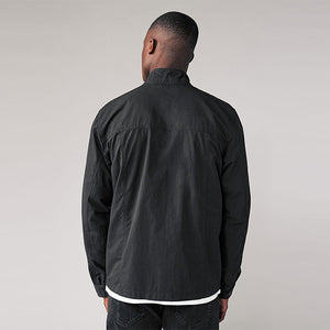 Black Shower Resistant Utility Shacket