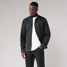 Load image into Gallery viewer, Black Shower Resistant Utility Shacket
