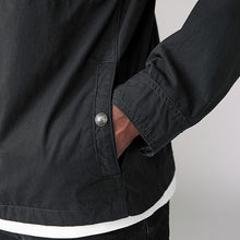 Load image into Gallery viewer, Black Shower Resistant Utility Shacket
