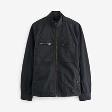 Load image into Gallery viewer, Black Shower Resistant Utility Shacket

