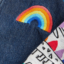 Load image into Gallery viewer, Rainbow Character Print Raglan Denim Dress (3mths-5-6yrs)
