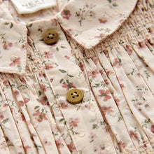 Load image into Gallery viewer, Pink Ditsy Shirred Cotton Dress (3mths-5-6yrs)
