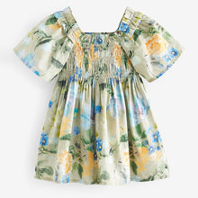 Load image into Gallery viewer, Green Printed Cotton Dress (3mths-5-6yrs)
