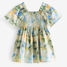 Load image into Gallery viewer, Green Printed Cotton Dress (3mths-5-6yrs)
