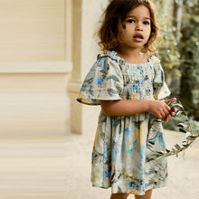 Load image into Gallery viewer, Green Printed Cotton Dress (3mths-5-6yrs)
