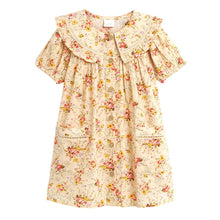 Load image into Gallery viewer, Cream Floral Printed Collar Dress (3mths-5-6yrs)
