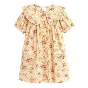 Cream Floral Printed Collar Dress (3mths-5-6yrs)