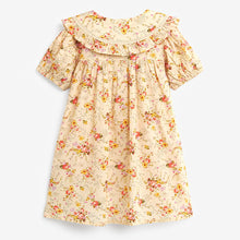 Load image into Gallery viewer, Cream Floral Printed Collar Dress (3mths-5-6yrs)
