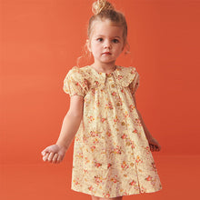 Load image into Gallery viewer, Cream Floral Printed Collar Dress (3mths-5-6yrs)
