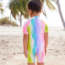 Load image into Gallery viewer, Multi Rainbow Sunsafe Swimsuit (3mths-5yrs)
