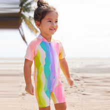 Load image into Gallery viewer, Multi Rainbow Sunsafe Swimsuit (3mths-5yrs)
