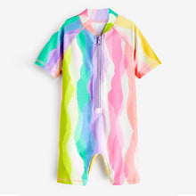 Load image into Gallery viewer, Multi Rainbow Sunsafe Swimsuit (3mths-5yrs)
