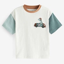 Load image into Gallery viewer, Multi Appliqué Character 100% Cotton Short Sleeve T-Shirt (3mths-5-6yrs)
