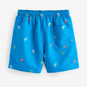 Cobalt Embroidered Printed Swim Shorts (3yrs-5yrs)