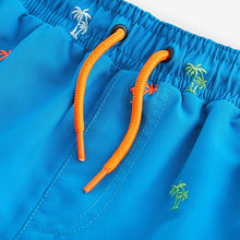 Load image into Gallery viewer, Cobalt Embroidered Printed Swim Shorts (3yrs-5yrs)
