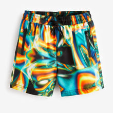 Load image into Gallery viewer, Black Heatmap Printed Swim Shorts (3yrs-12yrs)
