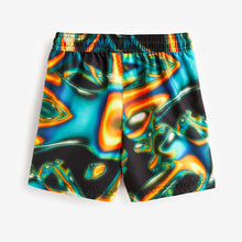 Load image into Gallery viewer, Black Heatmap Printed Swim Shorts (3yrs-12yrs)
