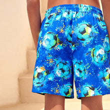 Load image into Gallery viewer, Cobalt Football Printed Swim Shorts (4yrs-12yrs)
