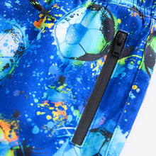 Load image into Gallery viewer, Cobalt Football Printed Swim Shorts (4yrs-12yrs)
