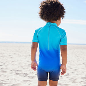 Blue Ombre Sunsafe All-In-One Swimsuit (3mths-5yrs)