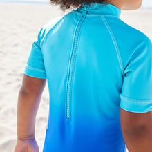 Load image into Gallery viewer, Blue Ombre Sunsafe All-In-One Swimsuit (3mths-5yrs)
