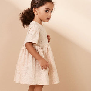 Pale Pink 100% Cotton Sequin Jersey Dress (3mths-5-6yrs)