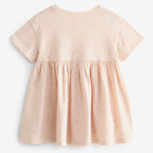 Pale Pink 100% Cotton Sequin Jersey Dress (3mths-5-6yrs)