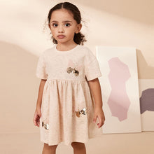 Load image into Gallery viewer, Pale Pink 100% Cotton Sequin Jersey Dress (3mths-5-6yrs)
