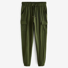 Load image into Gallery viewer, Khaki Green Cargo Jersey Joggers
