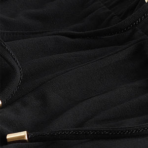 Black Cargo Jersey Joggers