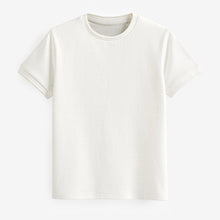 Load image into Gallery viewer, White Short Sleeve Textured T-Shirt (4-12yrs)
