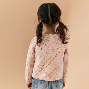 Pink Rainbow Spot Cardigan (3mths-4-5yrs)