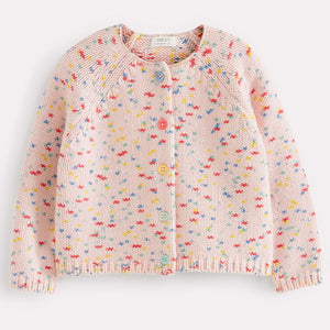 Pink Rainbow Spot Cardigan (3mths-4-5yrs)