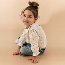 Load image into Gallery viewer, Ecru Marl 100% Cotton Collar Jumper (9mths-5yrs)
