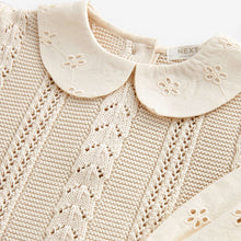 Load image into Gallery viewer, Ecru Marl 100% Cotton Collar Jumper (9mths-5yrs)
