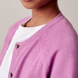 Purple Button Up Cardigan (3-12yrs)