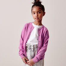 Load image into Gallery viewer, Purple Button Up Cardigan (3-12yrs)
